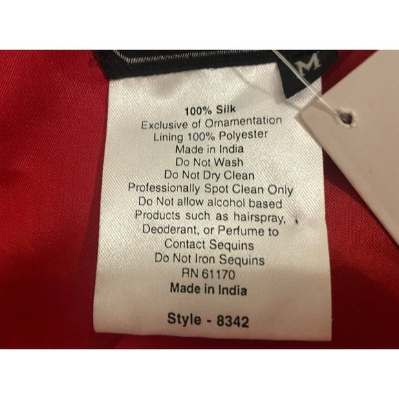 NWT VTG 80's Jean for Joseph Le Bon Silk Sequin Beaded Colorful Holiday Jacket M - Picture 10 of 12